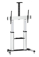 TV Floor Wheels Stand Screen Size 60" - 100" Carrying Weight 100Kg With Metal Shelf and Adjustable C