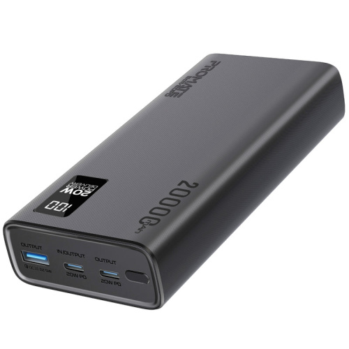 Promate Power Bank 20000mAh20W BOLT-20PD.BLACK Promate Power Bank 20000mAh20W BOLT-20PD.BLACK