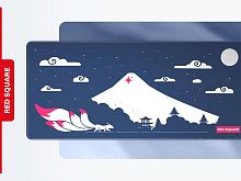 Mouse pad polyester Red Square Kitsune Black XXL (RSQ-40064)