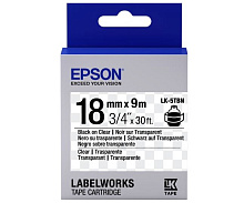 Epson Label Cartridge Transparent LK-5TBN Black/Transparent 18mm (9m)