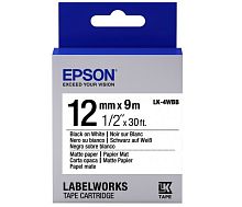 Tape - LK4WBB Matte Pap Blk/Wht 12/9