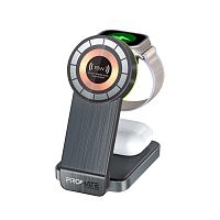 Promate Wireless Charging Station TRANSFOLD 3in1.BLACK