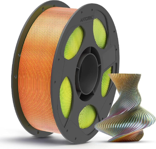 Anycubic PLA Silk Filament Tri Color RED-YELLOW-GREEN 1.75mm 1kg