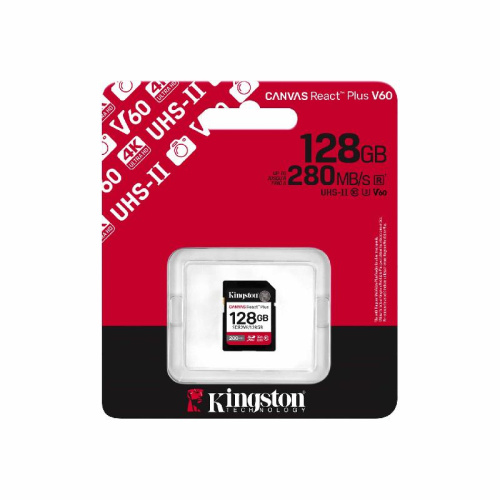128GB SDXC II V60 React Plus