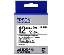Tape - LK4WBB Matte Pap Blk/Wht 12/9