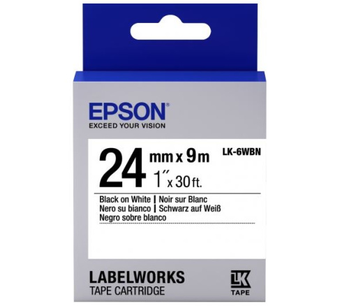 Tape - LK6WBN Std Blk/Wht 24/9 Tape - LK6WBN Std Blk/Wht 24/9