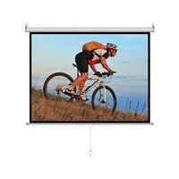 Manual Screen (96"x96")240x240cm, White Matt 3D Support with 4cm Black boarders