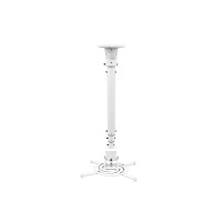 Projector Universal Ceiling Mount Square Arm Support 15-60cm Drop Adjustable, White Matt Color