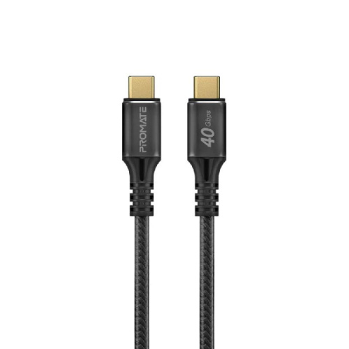 Promate Cable 240W Speed Fast Charging USB-C / 40Gbps Data Speed / 8K@60Hz / 2M Promate Cable 240W Speed Fast Charging USB-C / 40Gbps Data Speed / 8K@60Hz / 2M