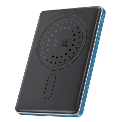 Promate Power Bank Wireless Charging 5000mAh15W Blade-5 BLUE