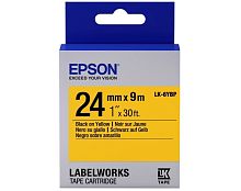 Epson Label Cartridge Pastel LK-6YBP Black/Yellow 24mm (9m)