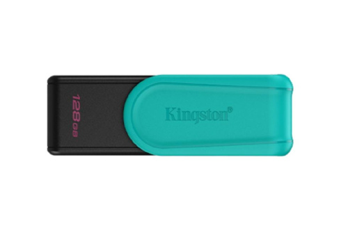 128GB Portable USB 3.2 Gen 1 DataTraveler Exodia S (Black/Turquoise)