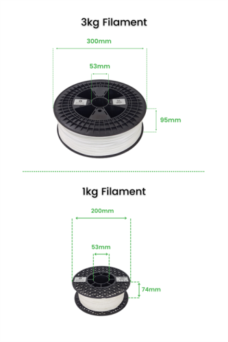 Porima PLA Filament WHITE 1.75mm 3kg