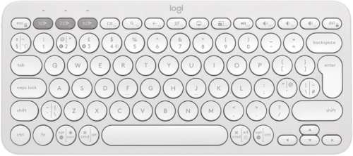 LOGITECH Pebble Keys 2 K380s - TONAL WHITE - US INT'L - BT - INTNL-973 - UNIVERSAL