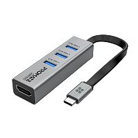 Promate Adapter 4K Vivid Clarity USB-C to HDMI Adapter MediaHub-C3