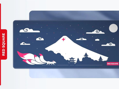 Mouse pad polyester Red Square Kitsune Black XXL (RSQ-40064)