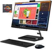Lenovo IC AIO 3 24ALC6/ 23.8" FHD IPS/ Ryzen 7 5700U/ 8GB/ 512GB SSD/ DVD/ USB KM/ Free D/ Black