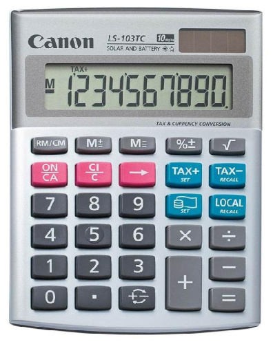Canon Calculator LS-103TC / Digits: 10