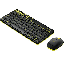 LOGITECH Wireless Combo MK240 Nano Russian Layout - BLACK/CHARTREUSE