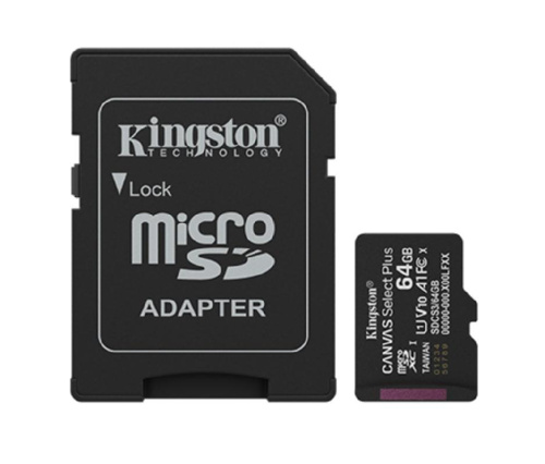 64GB microSDXC Canvas Select Plus Gen3 100MB/s A1 Card + Adapter 64GB microSDXC Canvas Select Plus Gen3 100MB/s A1 Card + Adapter