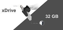 Silicon Power xDrive Z50 Flash Drive 32GB Lightning for iPhone/USB 3 Silver
