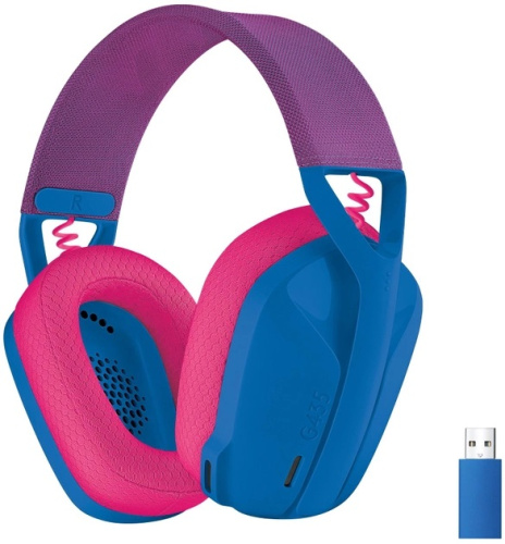 LOGITECH G435 LIGHTSPEED Wireless Gaming Headset - BLUE - 2.4GHZ - EMEA - 914 LOGITECH G435 LIGHTSPEED Wireless Gaming Headset - BLUE - 2.4GHZ - EMEA - 914